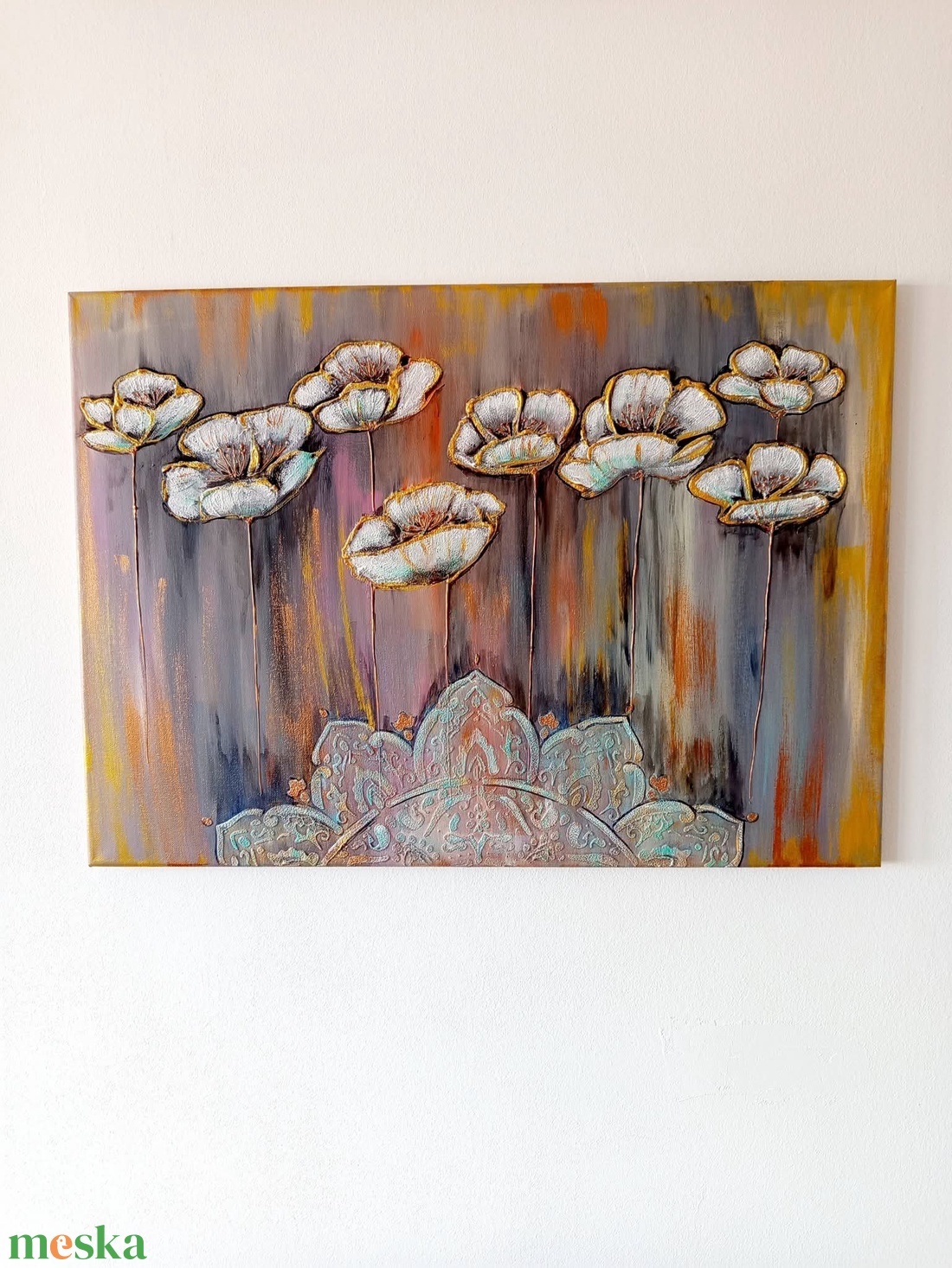 Strukturált Pipacsok  - kellékek & szerszámok - festék - akrilfesték - Meska.hu