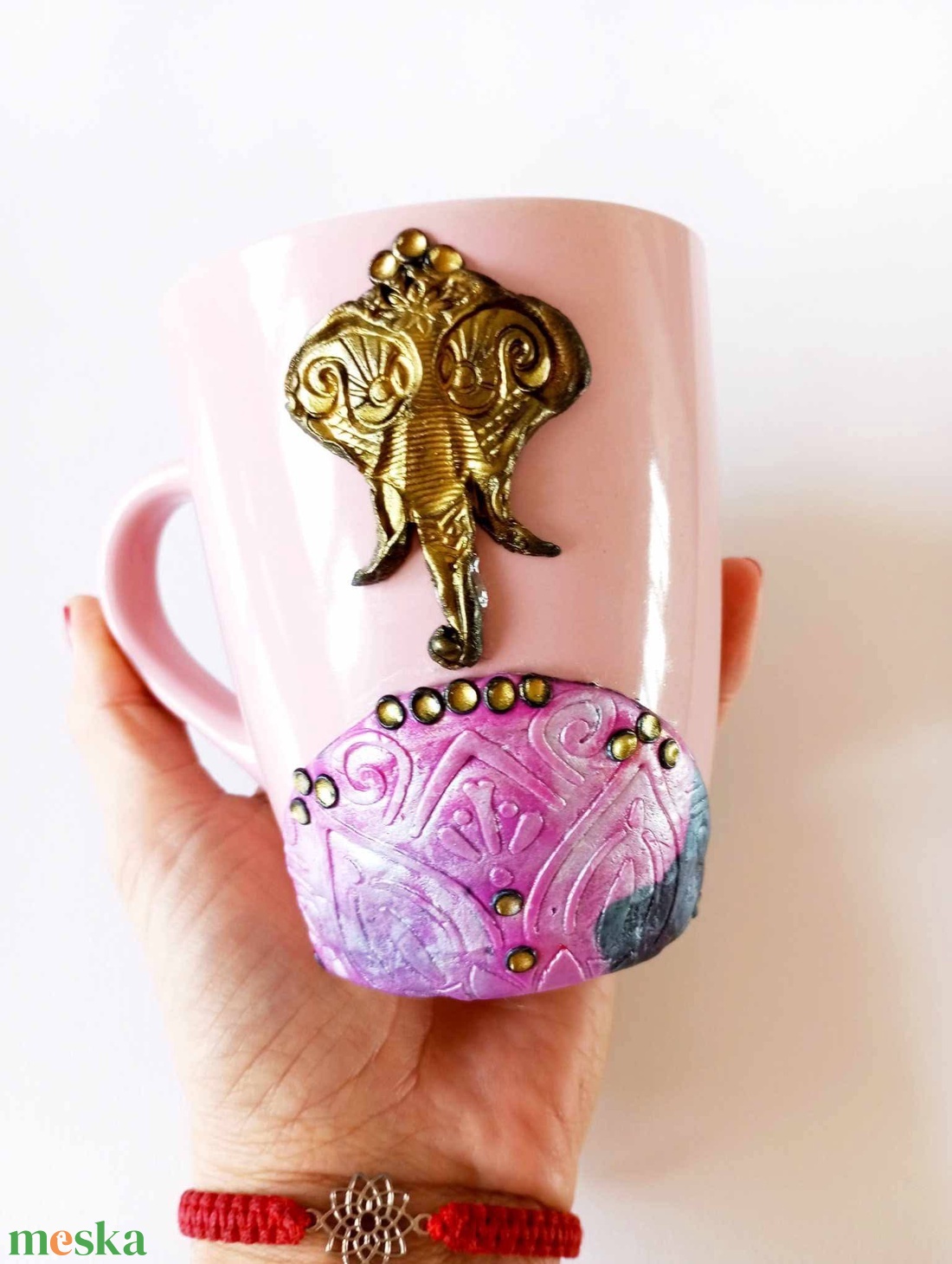 Arany elefánt bögrén - otthon & életmód - konyhafelszerelés, tálalás - tálalás - bögre & csésze - Meska.hu