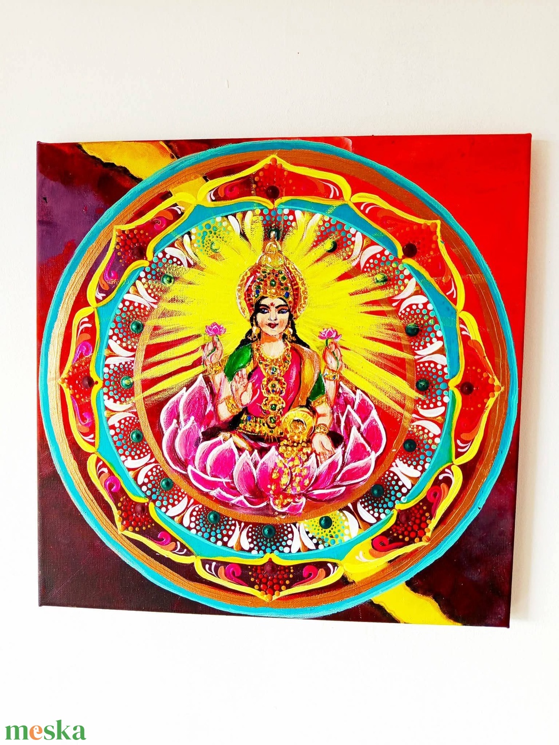 Lakshmi Mandala - művészet - festmény - akril - Meska.hu