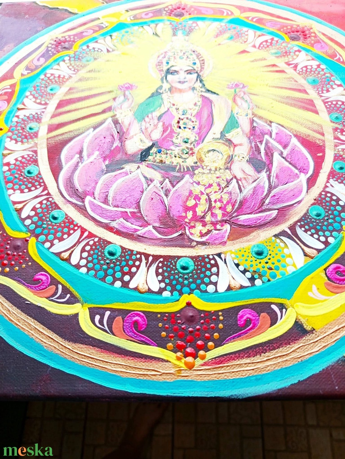 Lakshmi Mandala - művészet - festmény - akril - Meska.hu
