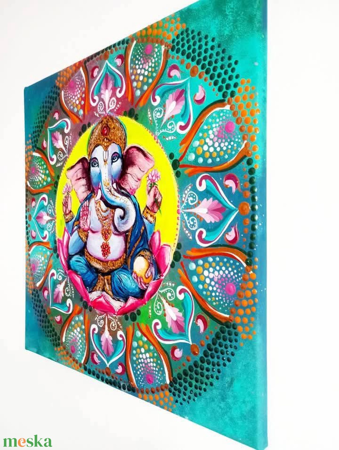 Ganésa Mandala  - művészet - festmény - akril - Meska.hu