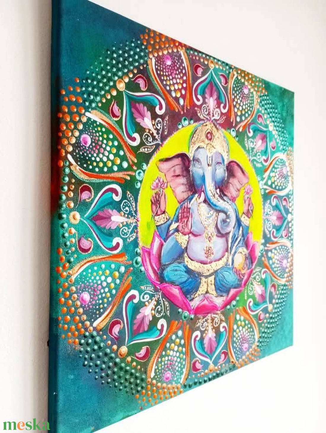 Ganésa Mandala  - művészet - festmény - akril - Meska.hu