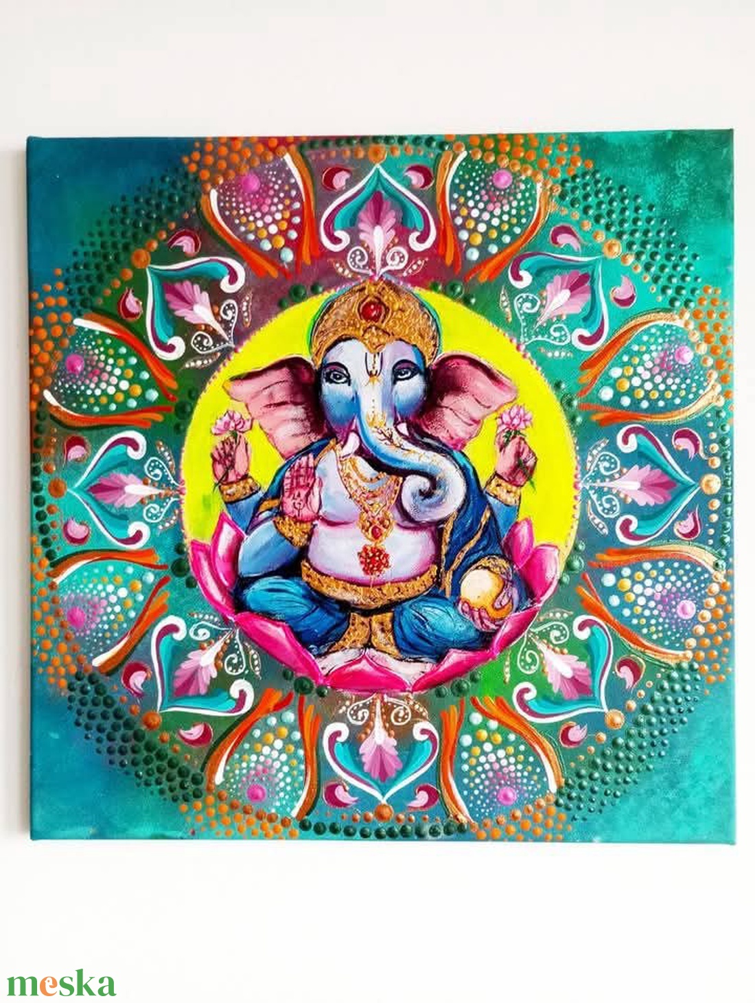 Ganésa Mandala  - művészet - festmény - akril - Meska.hu