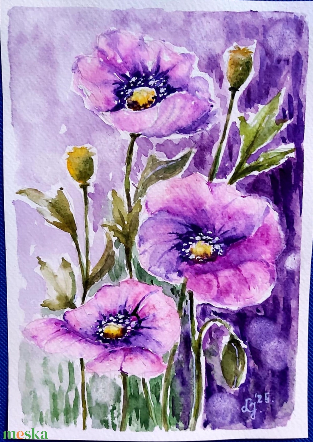 Mákvirág - művészet - festmény - akvarell - Meska.hu