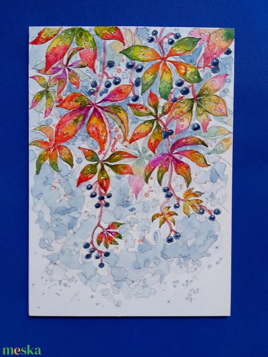 Vadszőlő  - művészet - festmény - akvarell - Meska.hu