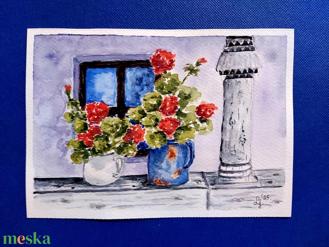 Falusi idill   - művészet - festmény - akvarell - Meska.hu