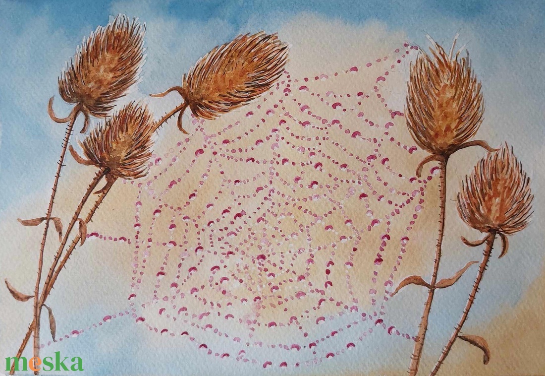 Pókháló   akvarell  - művészet - festmény - akvarell - Meska.hu