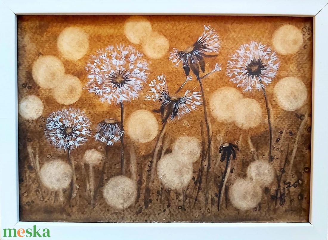 Pitypang akvarell - művészet - festmény - akvarell - Meska.hu