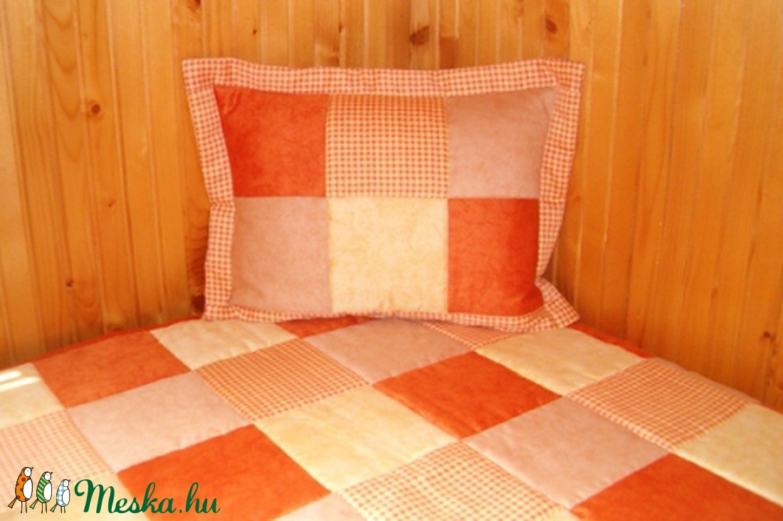Narancs patchwork ágytakaró - - Meska.hu Narancs patchwork ágytakaró - - Meska.hu