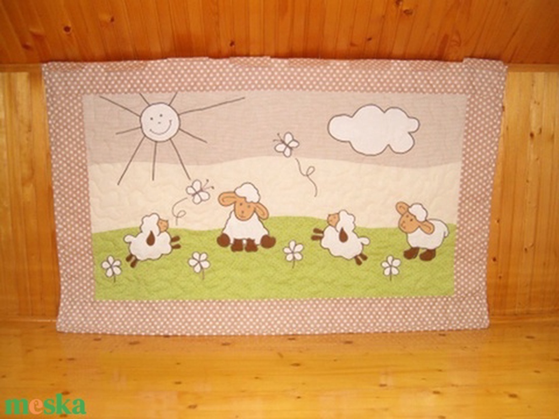 Báránykás falvédő gyerekszobába - baba - mama - babaszoba dekoráció - falvédő gyerekszobába - Meska.hu