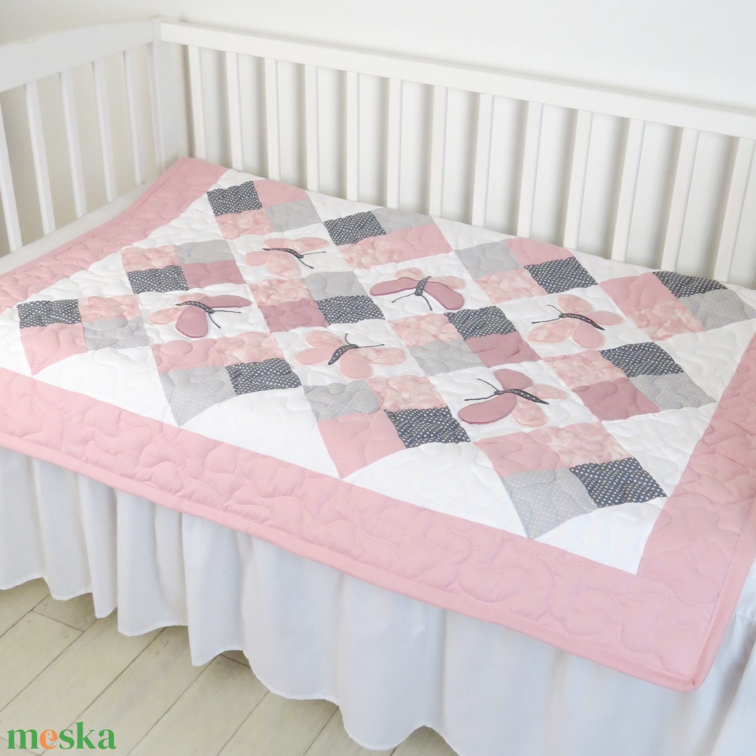  Pillangós babatakaró, ajándék babalátogatásra - baba - mama - babaágyneműk - babatakaró, gyerek pléd - Meska.hu