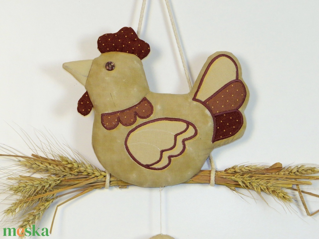 Húsvéti  dekoráció, tyúkanyó, tojások függődísz ajtóra, beltérre - otthon & életmód - dekoráció - fali és függő dekoráció - függődísz - Meska.hu