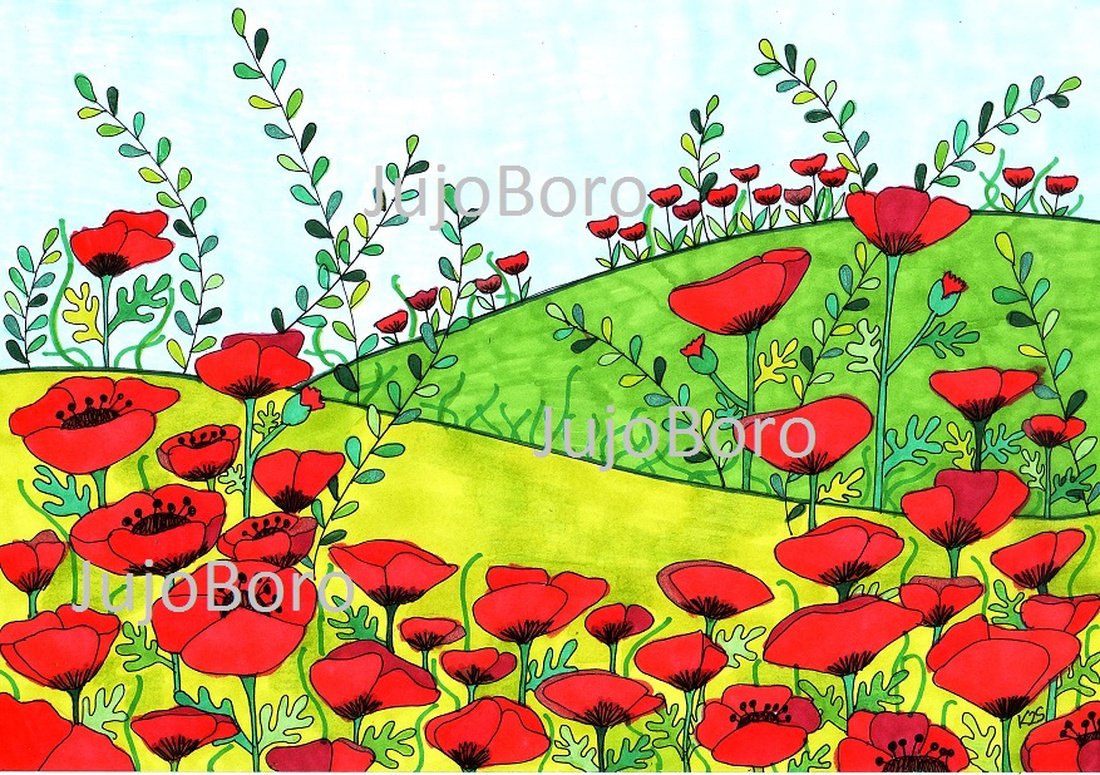 Pipacsos mező -  - Meska.hu