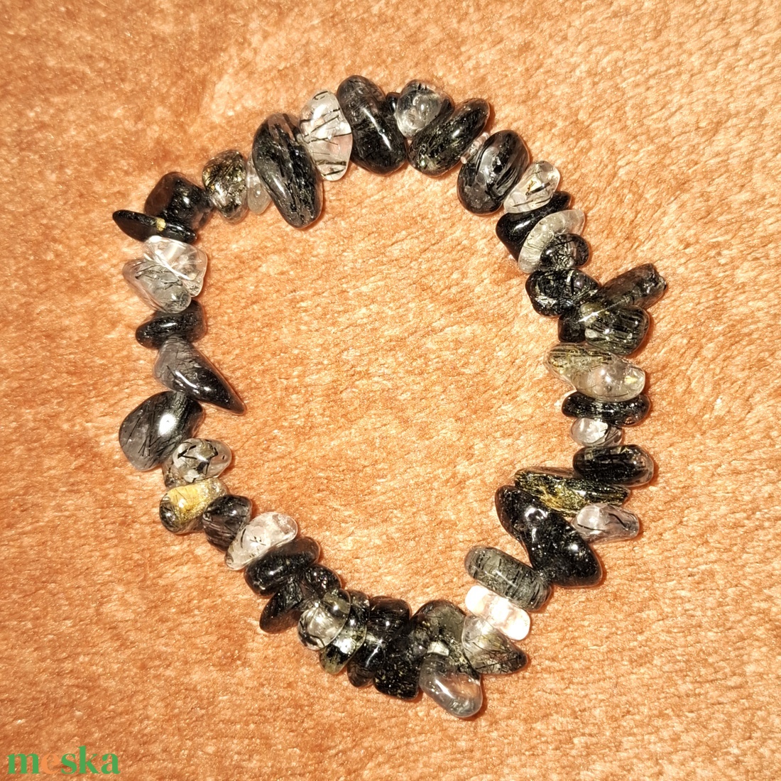 Turmalinkvarc ásványkarkötő - ékszer - karkötő - ásványkarkötő - Meska.hu