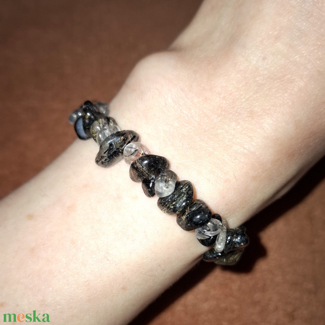 Turmalinkvarc ásványkarkötő - ékszer - karkötő - ásványkarkötő - Meska.hu