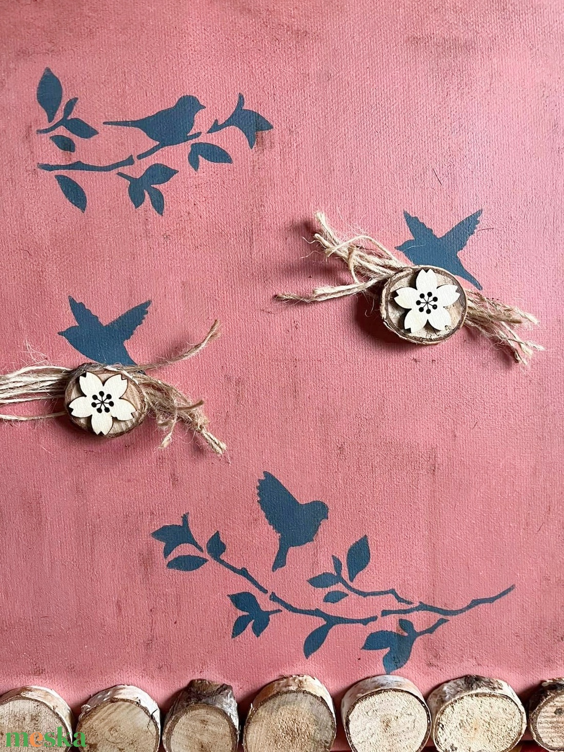 Madárdal feszített vászonkép  - esküvő - dekoráció - helyszíni dekor - Meska.hu