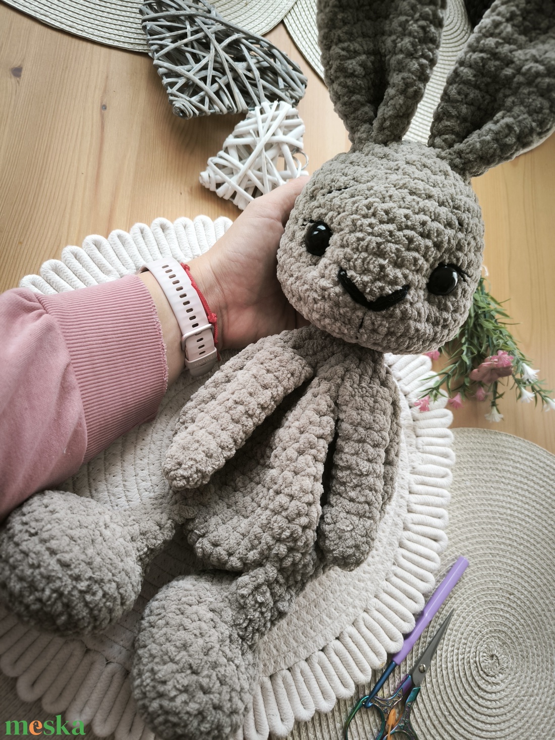 Horgolt nyuszi nyunyóka  - játék & sport - plüssállat & játékfigura - nyuszi - Meska.hu