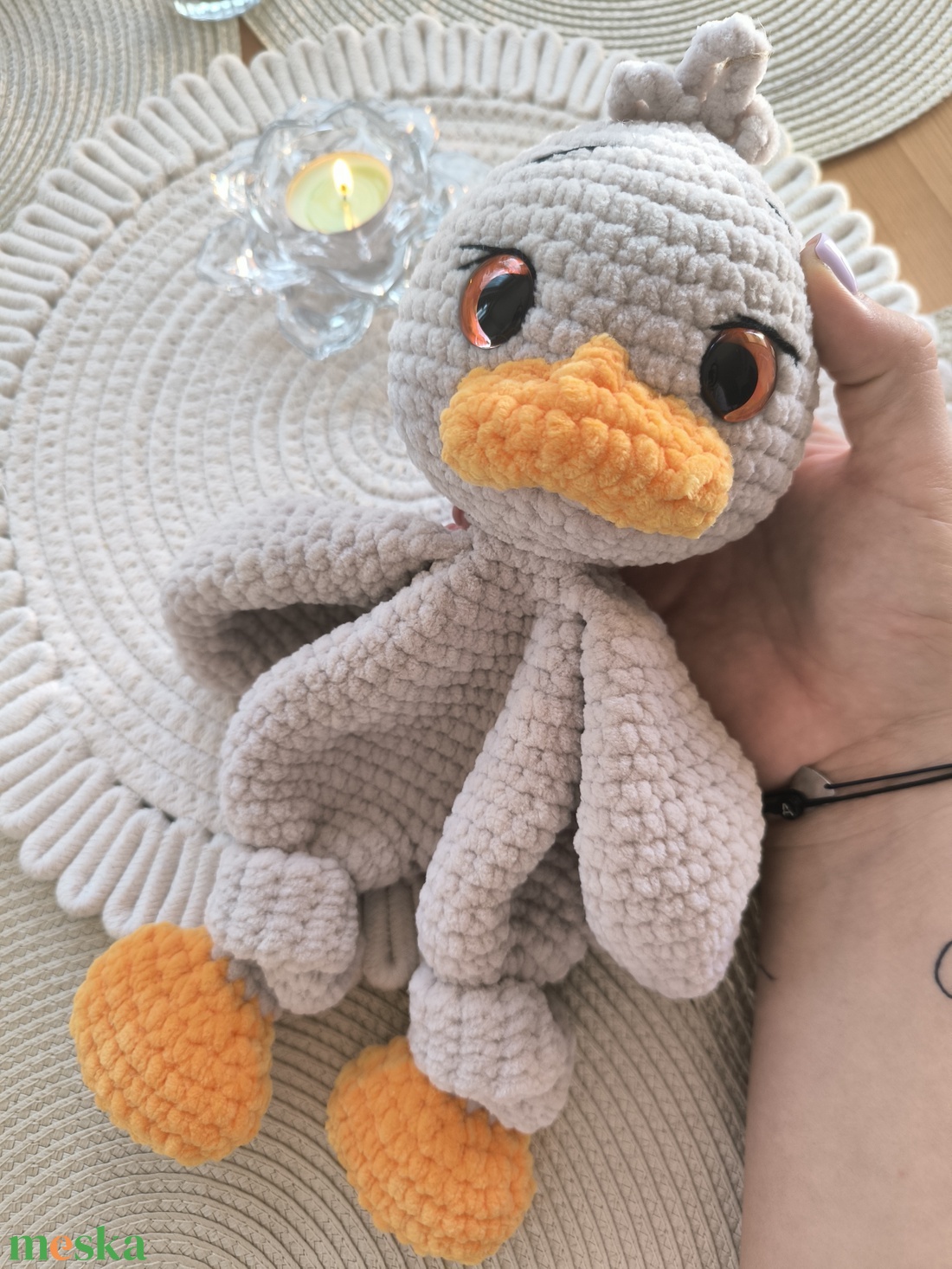 Horgolt kacsa nyunyóka - játék & sport - plüssállat & játékfigura - más figura - Meska.hu