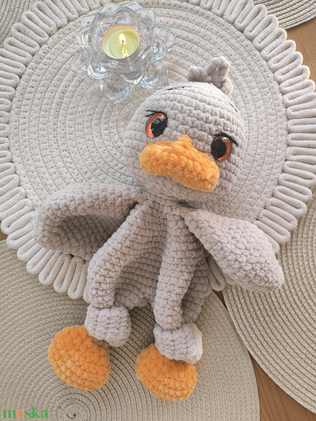 Horgolt kacsa nyunyóka - játék & sport - plüssállat & játékfigura - más figura - Meska.hu