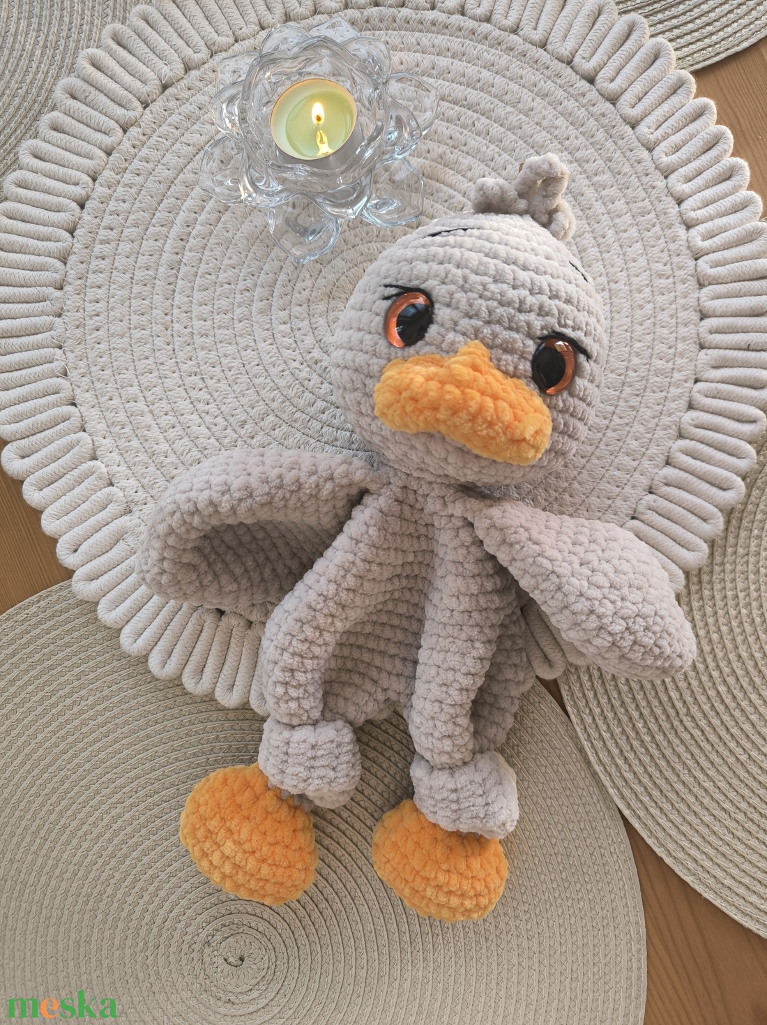 Horgolt kacsa nyunyóka - játék & sport - plüssállat & játékfigura - más figura - Meska.hu