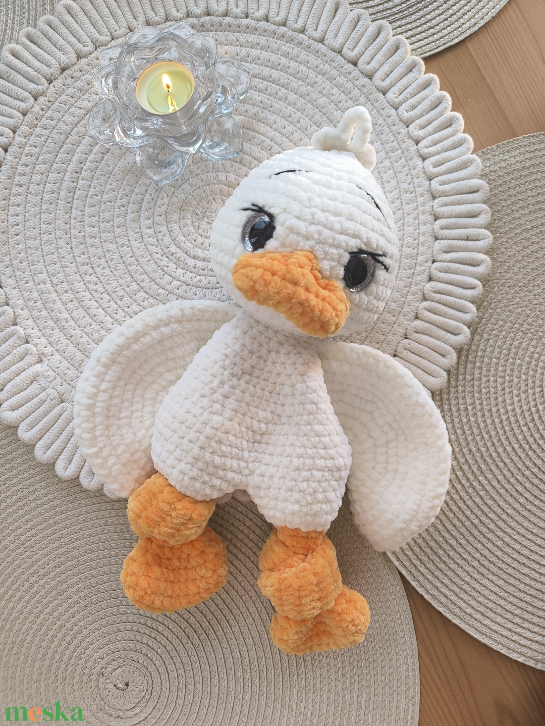 Horgolt kacsa nyunyóka - játék & sport - plüssállat & játékfigura - más figura - Meska.hu