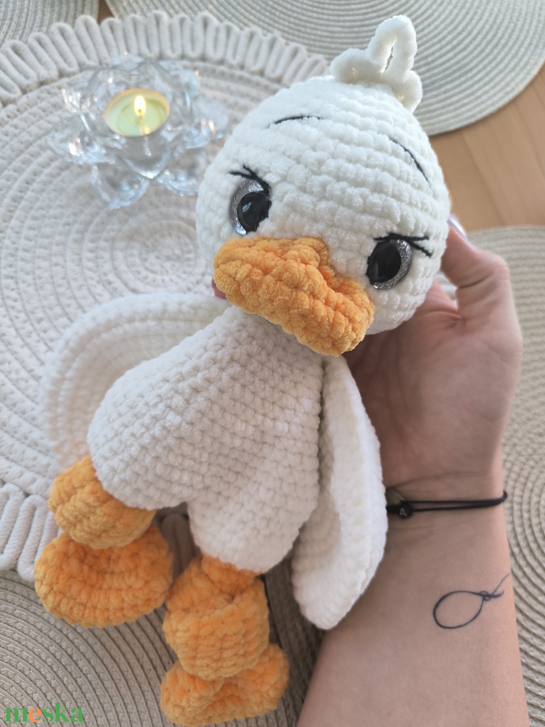 Horgolt kacsa nyunyóka - játék & sport - plüssállat & játékfigura - más figura - Meska.hu