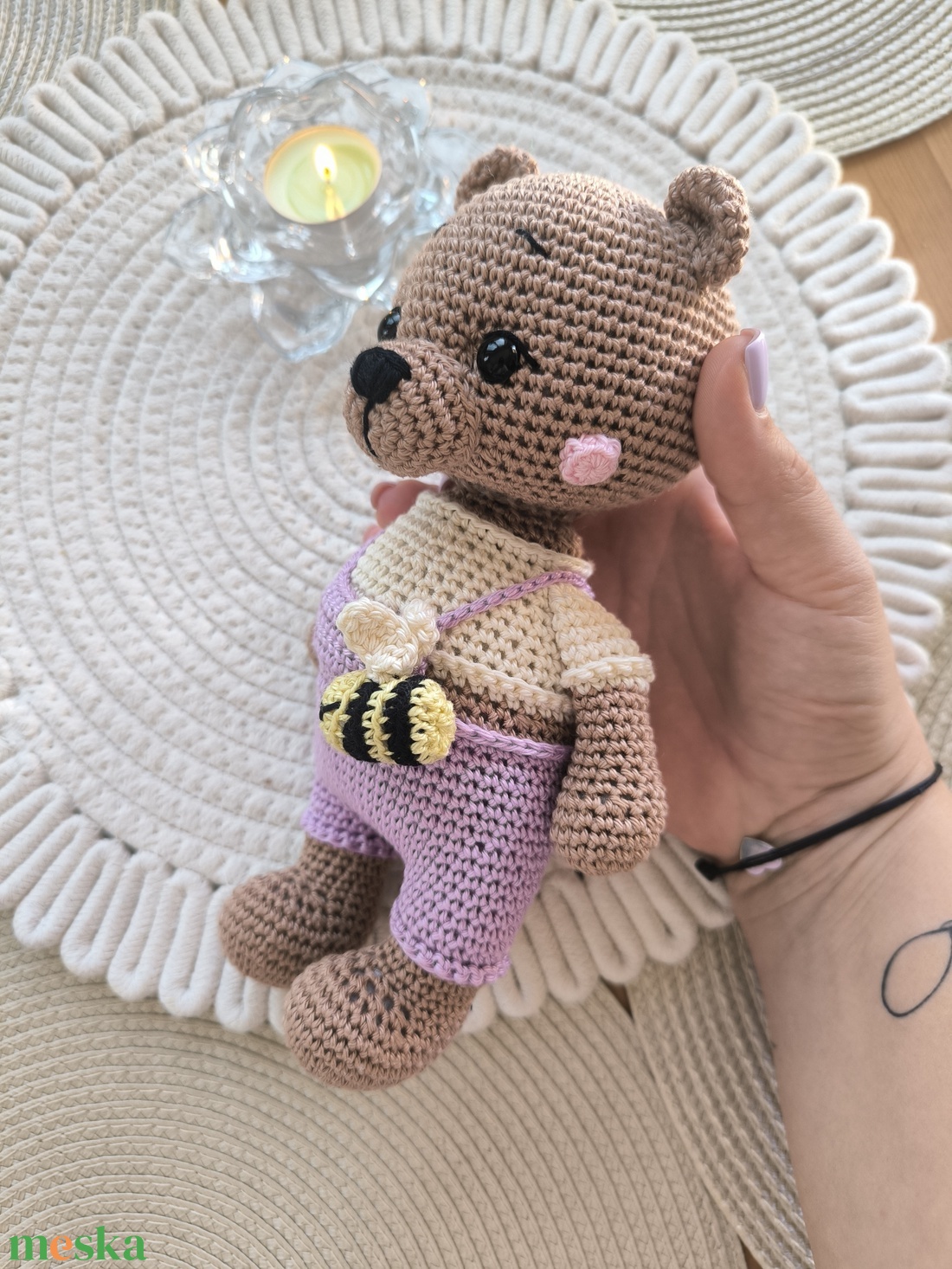 Horgolt mackó  - játék & sport - plüssállat & játékfigura - maci - Meska.hu