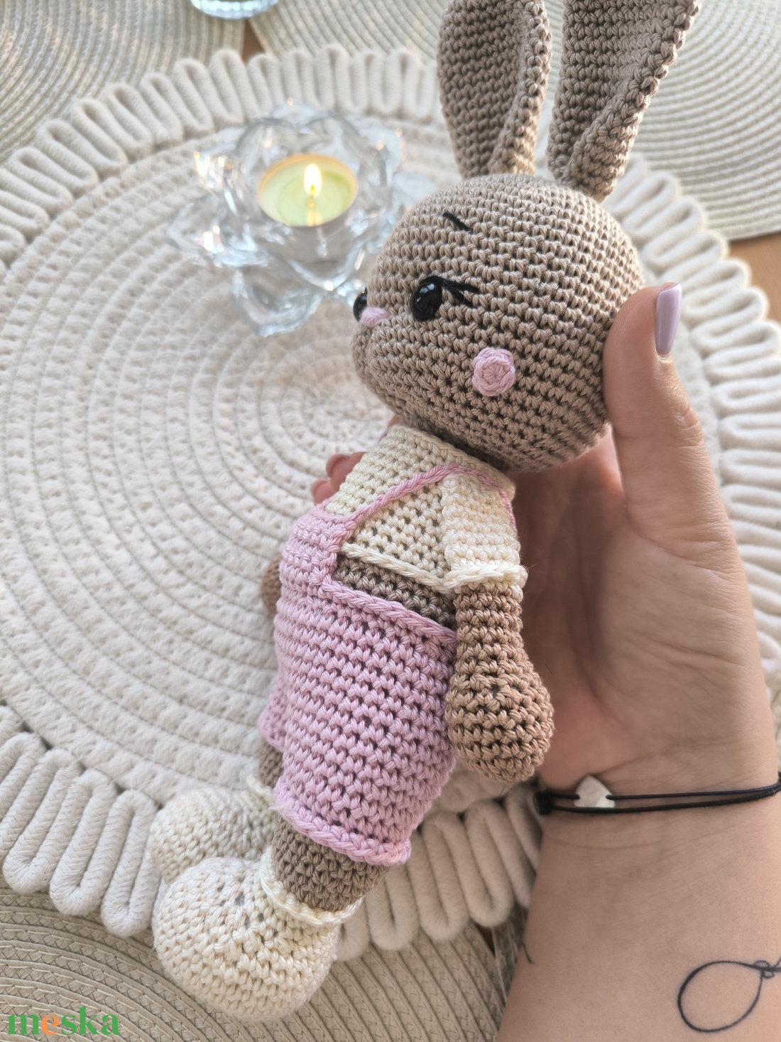 Horgolt nyuszi  - játék & sport - plüssállat & játékfigura - nyuszi - Meska.hu