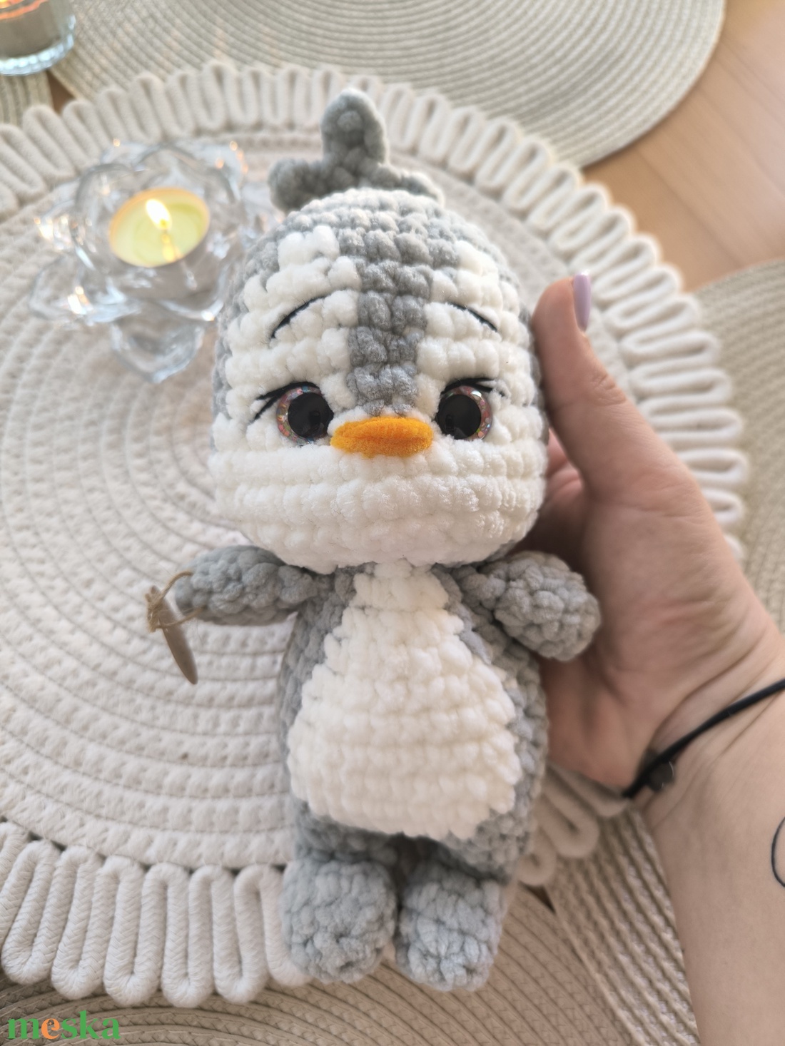 Horgolt pingvin - játék & sport - plüssállat & játékfigura - pingvin - Meska.hu