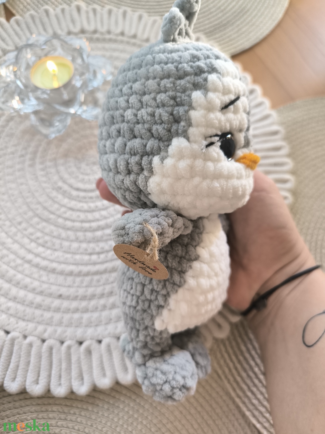 Horgolt pingvin - játék & sport - plüssállat & játékfigura - pingvin - Meska.hu