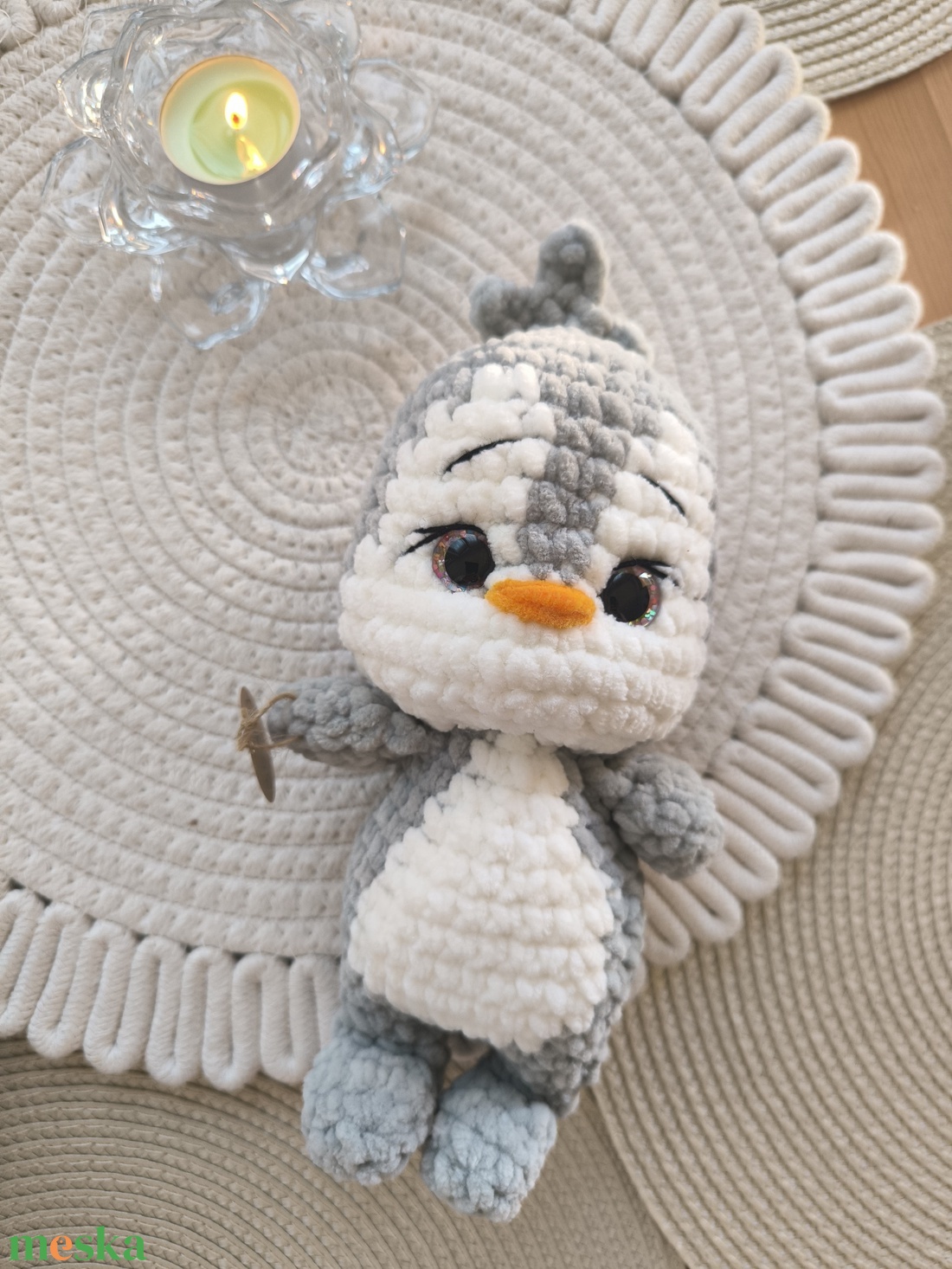 Horgolt pingvin - játék & sport - plüssállat & játékfigura - pingvin - Meska.hu