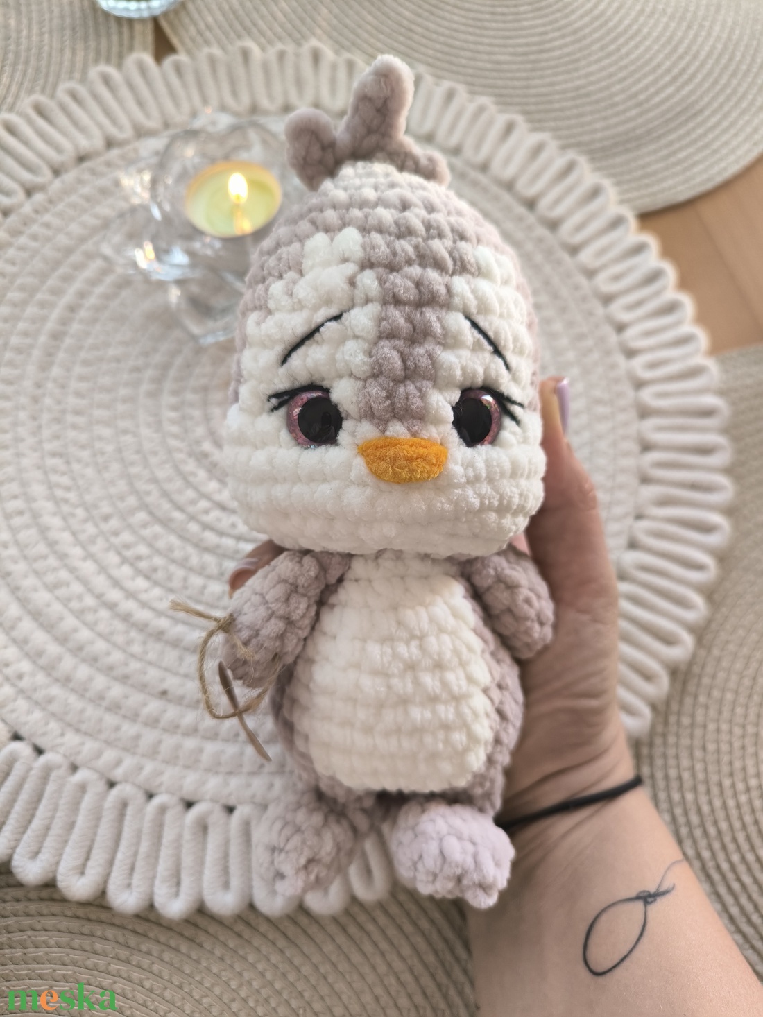 Horgolt pingvin  - játék & sport - plüssállat & játékfigura - pingvin - Meska.hu