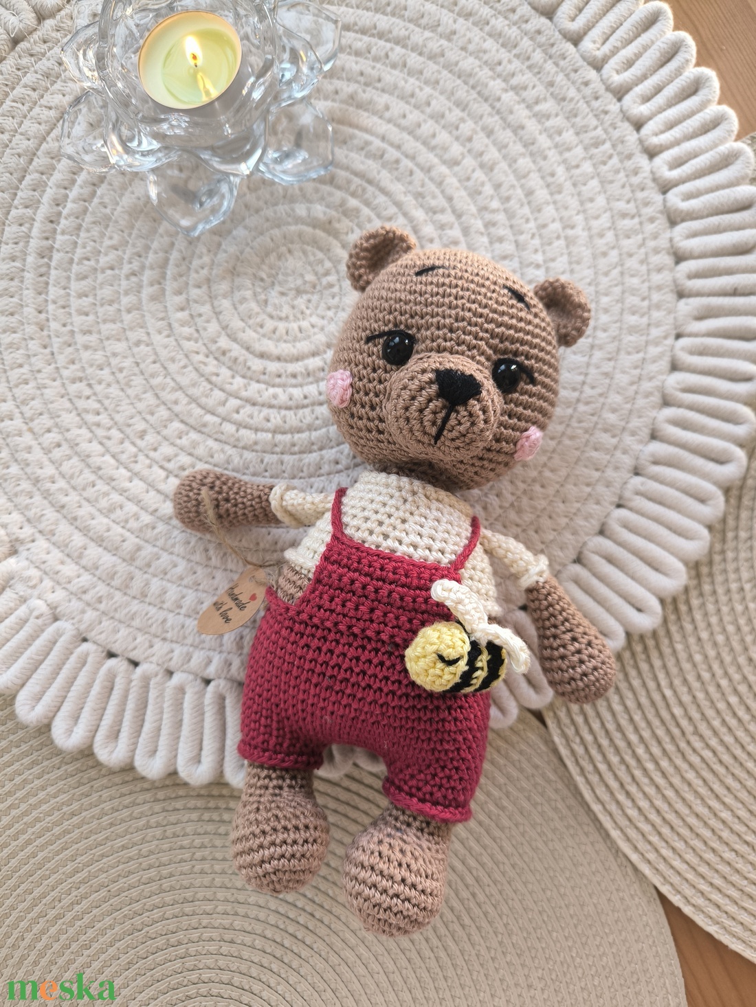 Horgolt mackó  - játék & sport - plüssállat & játékfigura - maci - Meska.hu