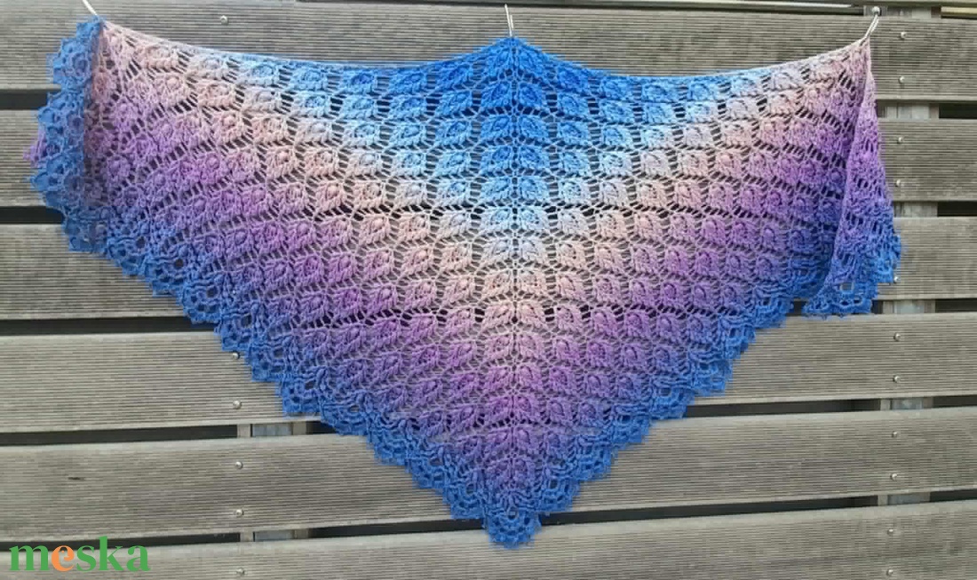 Alkony - egyedi horgolt vállkendő - ruha & divat - sál, sapka, kendő - vállkendő - Meska.hu