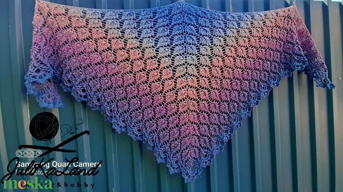 Alkony - egyedi horgolt vállkendő - ruha & divat - sál, sapka, kendő - vállkendő - Meska.hu