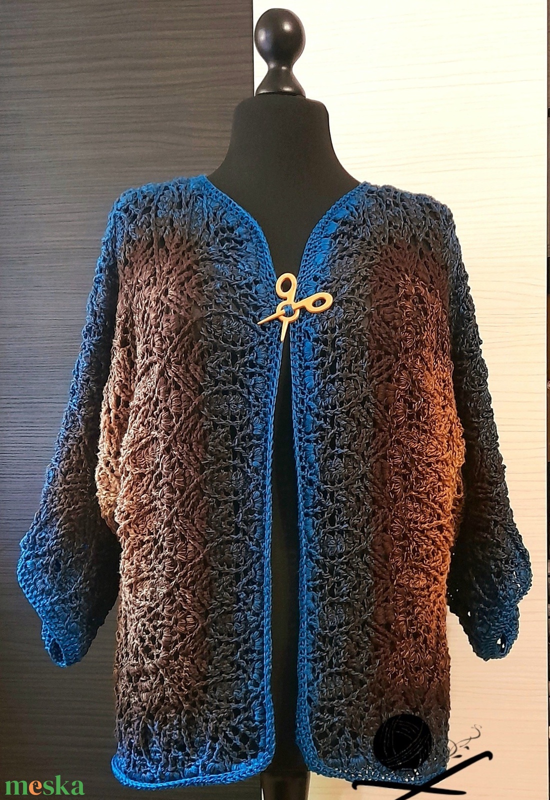 Virágos Hexi Kardigán - ruha & divat - női ruha - pulóver - Meska.hu