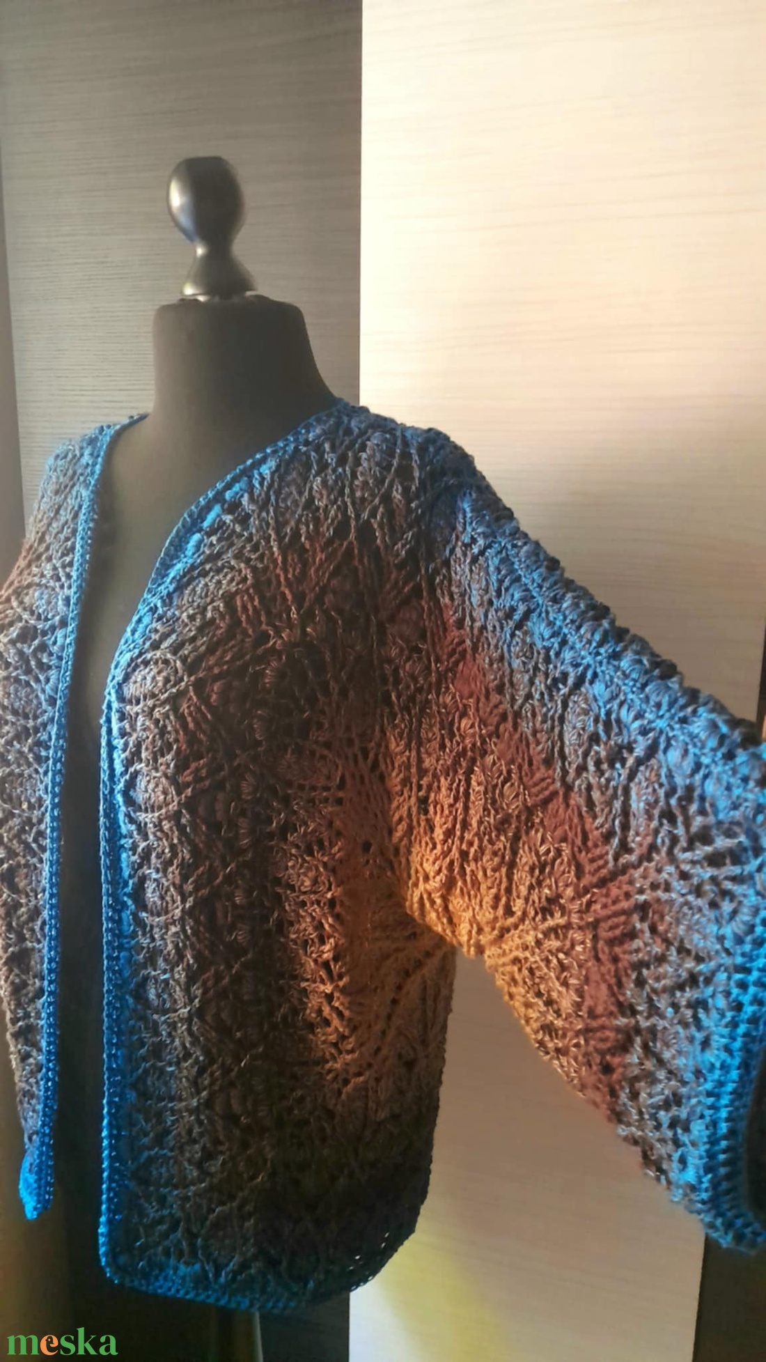 Virágos Hexi Kardigán - ruha & divat - női ruha - pulóver - Meska.hu