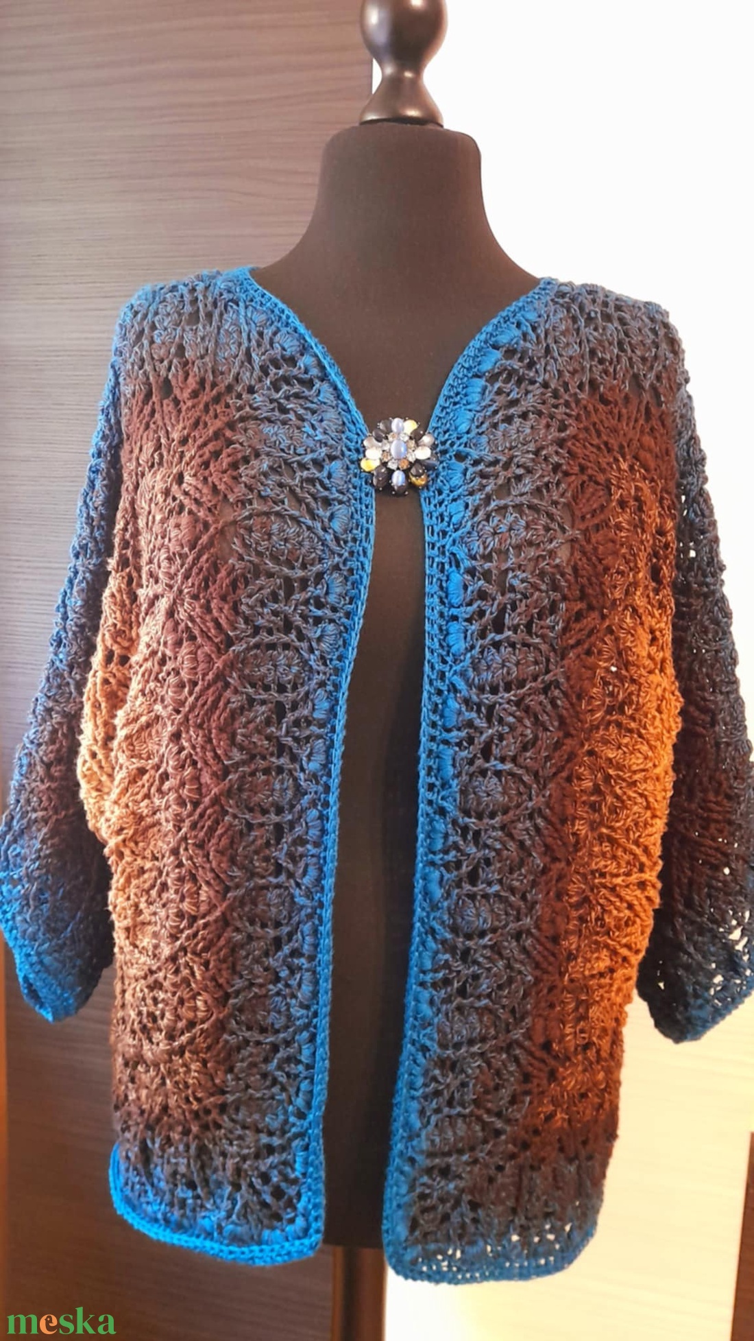 Virágos Hexi Kardigán - ruha & divat - női ruha - pulóver - Meska.hu