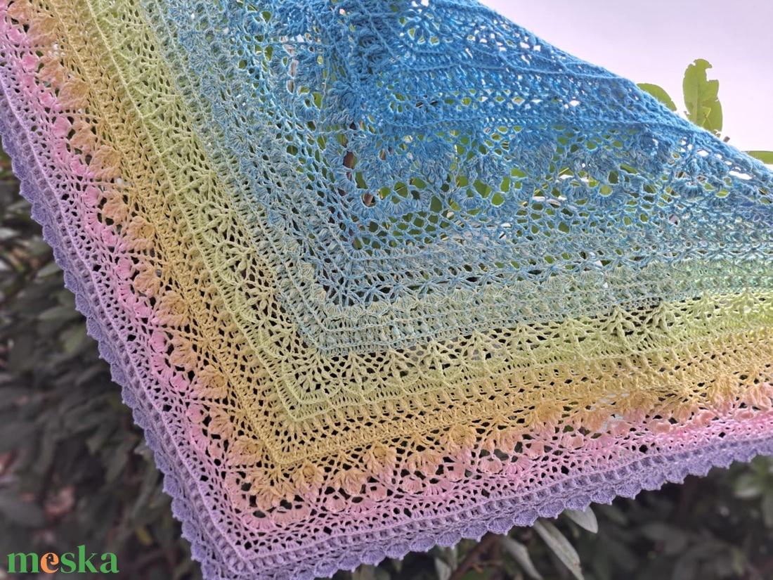 Édes szerelmem horgolt vállkendő - ruha & divat - sál, sapka, kendő - vállkendő - Meska.hu