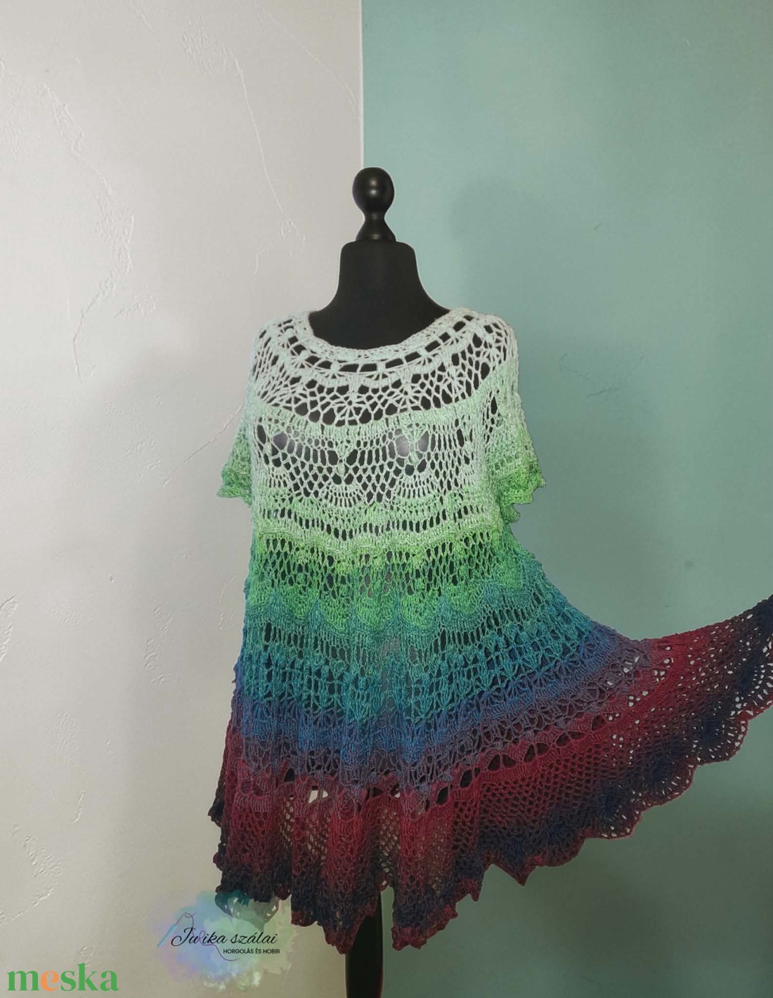 Jobb világért horgolt ruha - ruha & divat - női ruha - tunika - Meska.hu