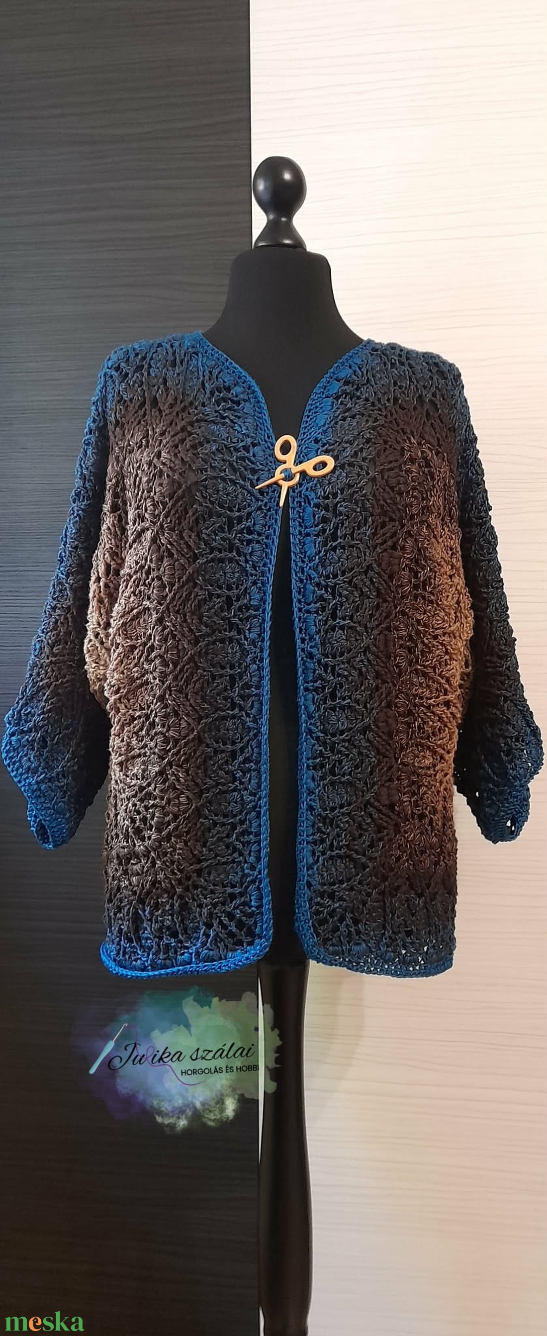 Virágos Hexi Kardigán - ruha & divat - női ruha - kardigánok - Meska.hu