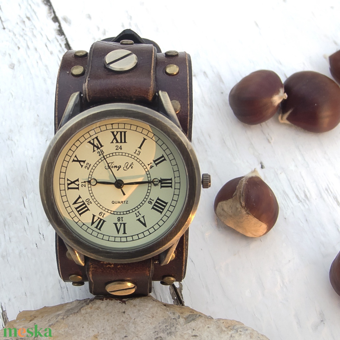 Férfi, női bronz karóra, Retro stílus, Kézműves óra nőknek és férfiaknak -  - Meska.hu