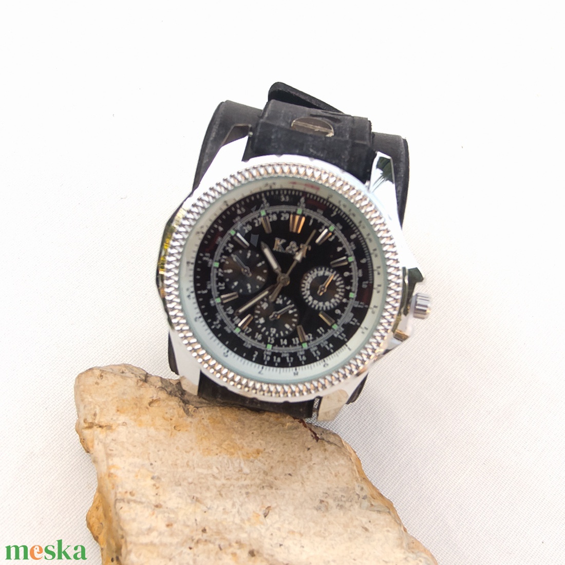 Női karóra, Kézműves karóra nőknek, Fekete karóra - ékszer - karóra és ékszeróra - karóra - Meska.hu