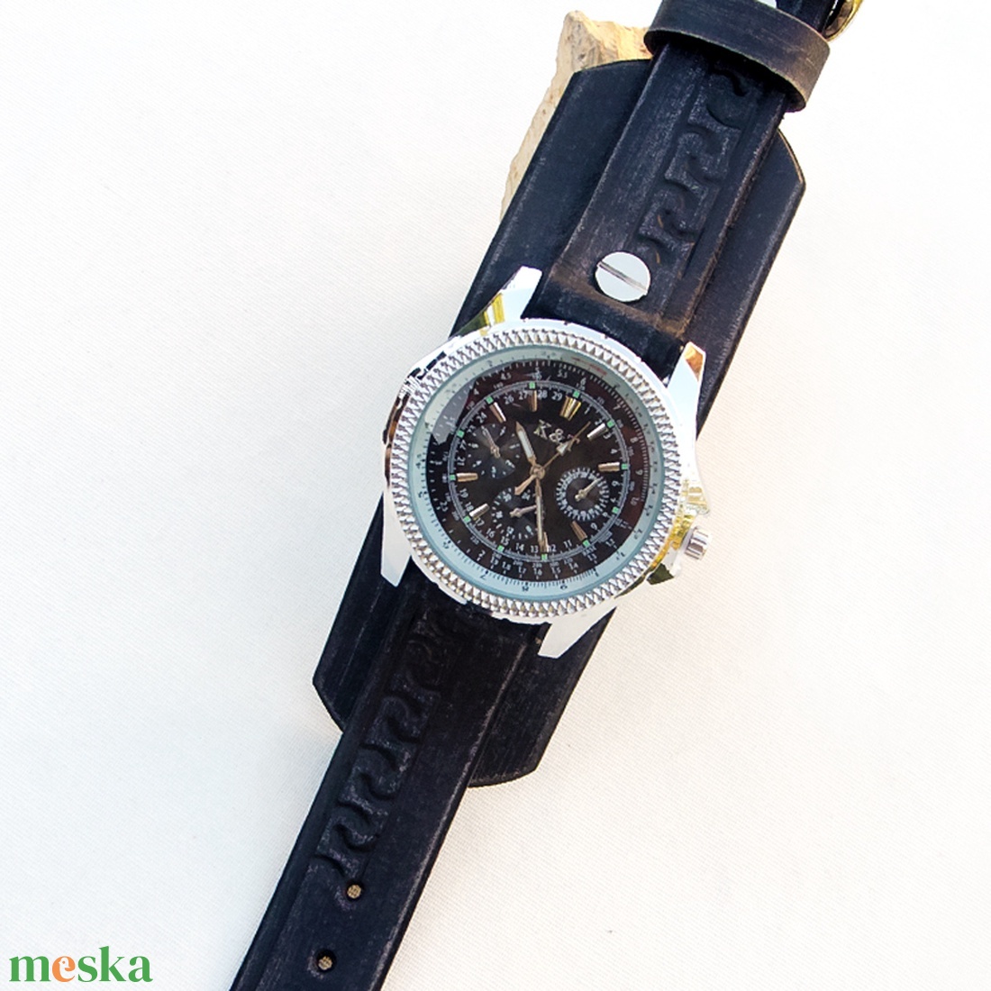 Női karóra, Kézműves karóra nőknek, Fekete karóra - ékszer - karóra és ékszeróra - karóra - Meska.hu