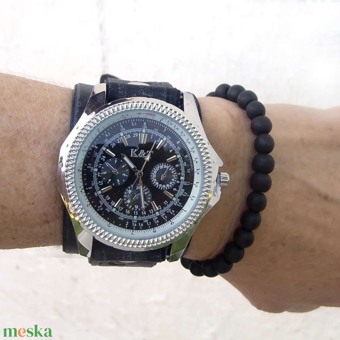 Női karóra, Kézműves karóra nőknek, Fekete karóra - ékszer - karóra és ékszeróra - karóra - Meska.hu