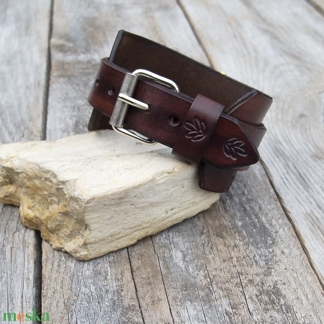 Férfi kézműves karóra, Skeleton férfi karóra, Steampunk karóra arany színű óralappal - ékszer - karóra és ékszeróra - karóra - Meska.hu