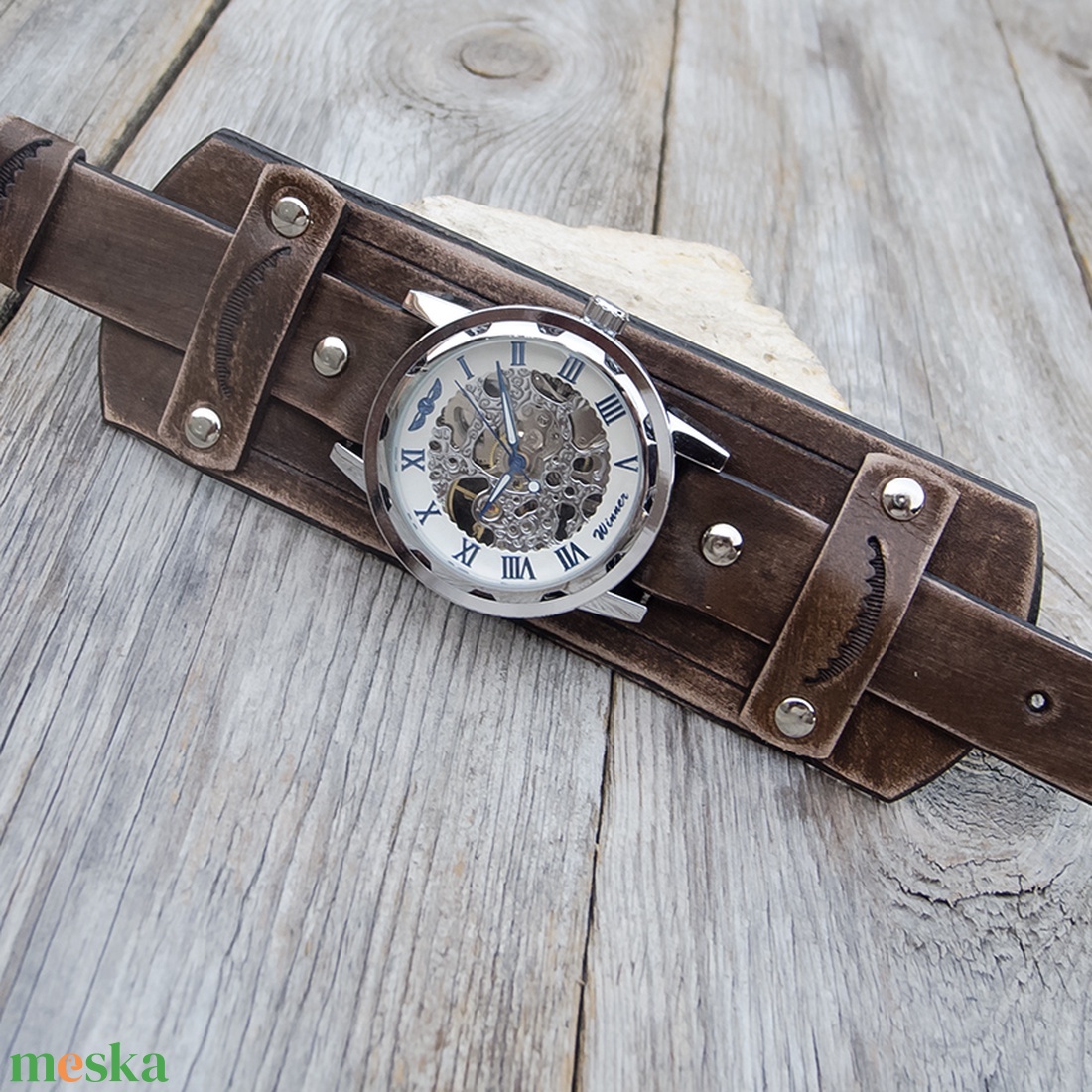 Férfi Skeleton karóra, Kézműves karóra férfiaknak, Steampunk férfi karóra, Mechanikus karóra - ékszer - karóra és ékszeróra - karóra - Meska.hu Férfi Skeleton karóra, Kézműves karóra férfiaknak, Steampunk férfi karóra, Mechanikus karóra - ékszer - karóra és ékszeróra - karóra - Meska.hu