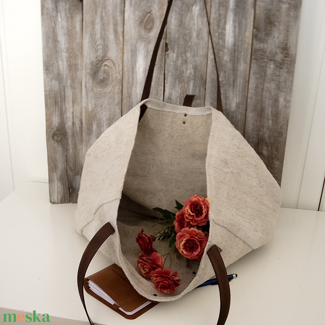 Női vászon táska, Régi gabonazsákos nagy méretű táska, Utazó táska, Kézi táska, Shopper táska, Strandtáska - táska & tok - bevásárlás & shopper táska - shopper, textiltáska, szatyor - Meska.hu
