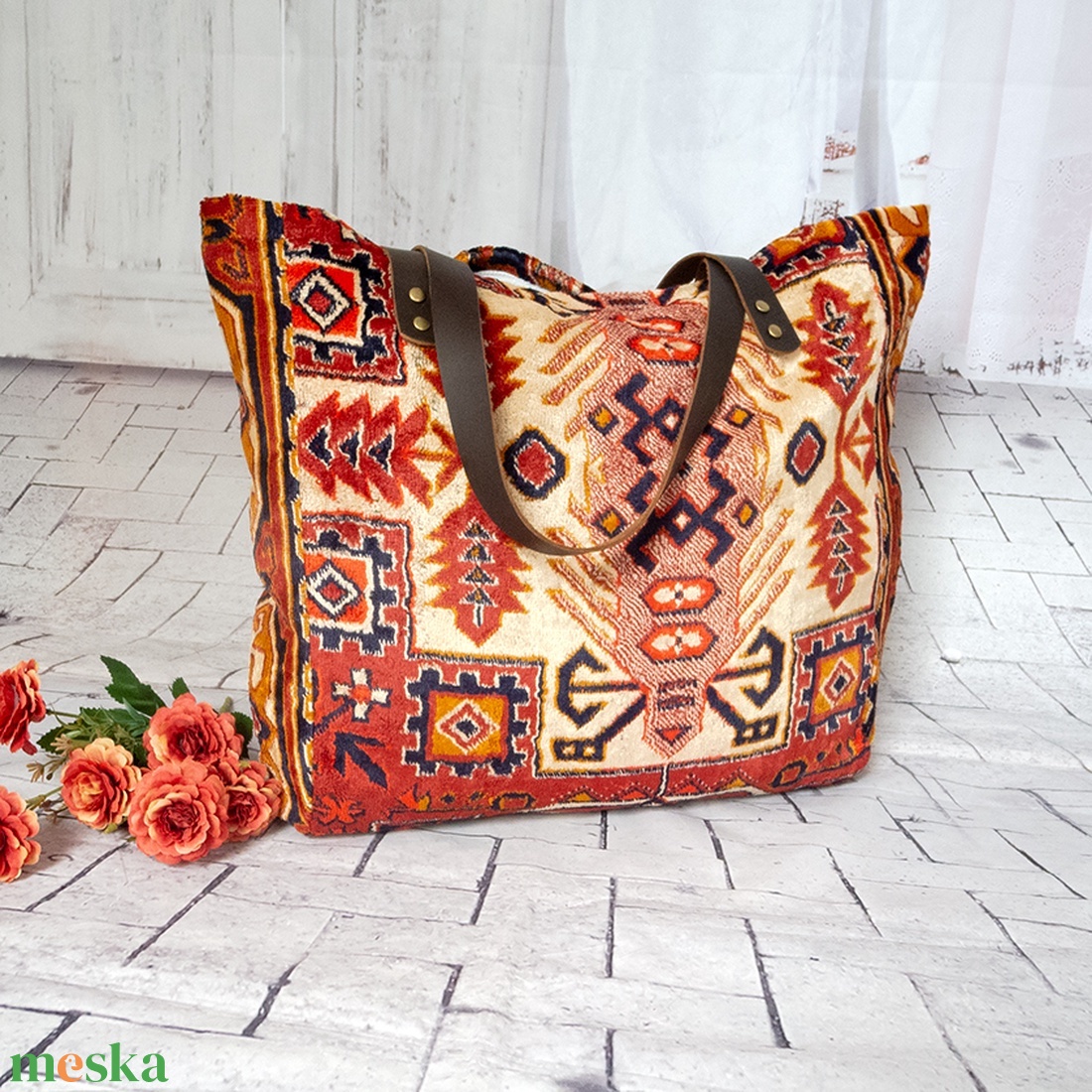 Kilim szőnyeg mintás nagy méretű táska, Kelim mintás bársony nagy pakolós táska, Kelim mintás utazótáska - táska & tok - kézitáska & válltáska - nagy pakolós táska - Meska.hu Kilim szőnyeg mintás nagy méretű táska, Kelim mintás bársony nagy pakolós táska, Kelim mintás utazótáska - táska & tok - kézitáska & válltáska - nagy pakolós táska - Meska.hu