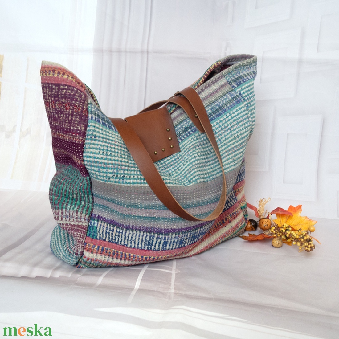 Indiai kantha táska, Nagy pakolós táska, Utitáska, Shopper - táska & tok - kézitáska & válltáska - nagy pakolós táska - Meska.hu Indiai kantha táska, Nagy pakolós táska, Utitáska, Shopper - táska & tok - kézitáska & válltáska - nagy pakolós táska - Meska.hu